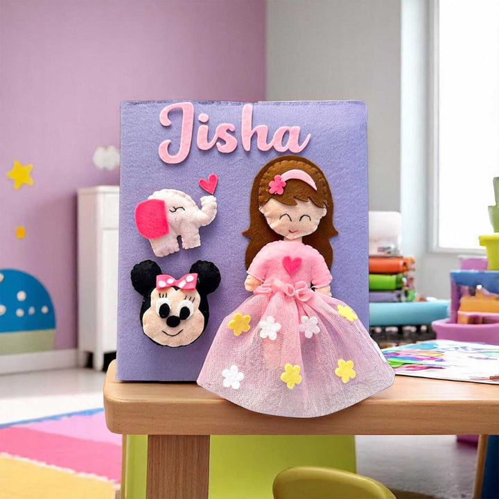 Personalized 3D Little Barbie Theme Felt Photo Album For Kids