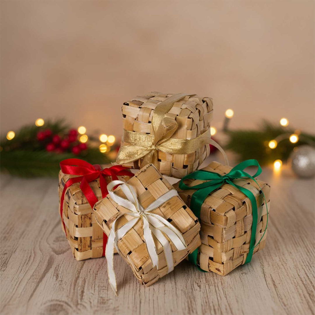4 Pc | Handmade Banana Bark Gift Boxes