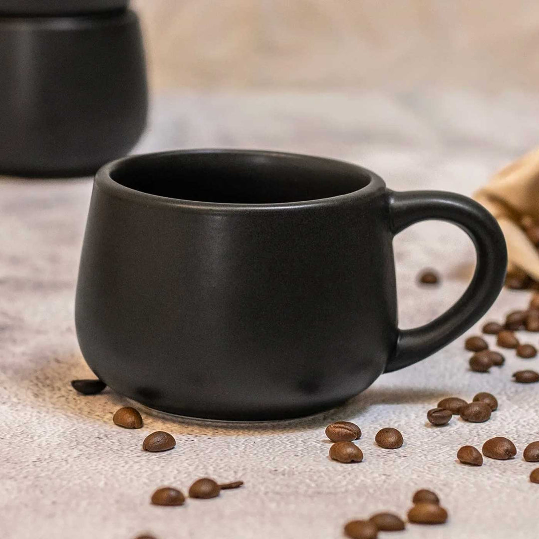 Handmade Blackout Brew Buddy Ceramic Mug