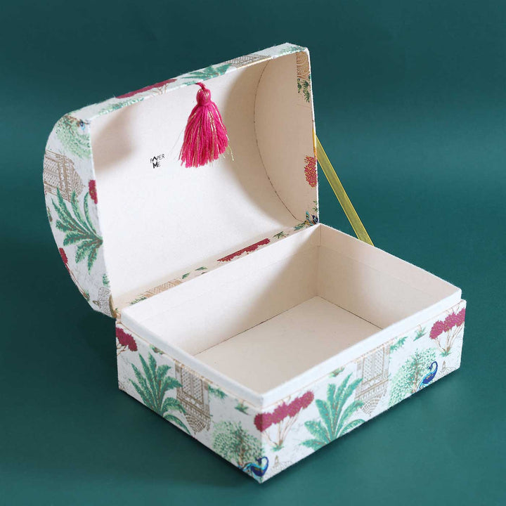 Handmade Vrindavan Design Sandook Large Paper Gift Box