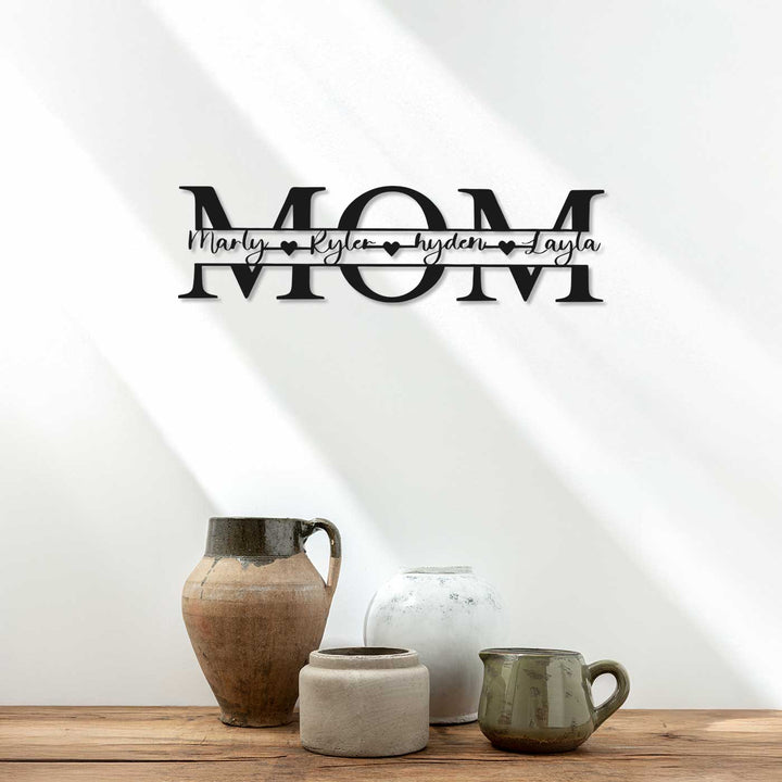 Personalized Handmade Laser Cut Mom Theme Metal Decorative Plaque