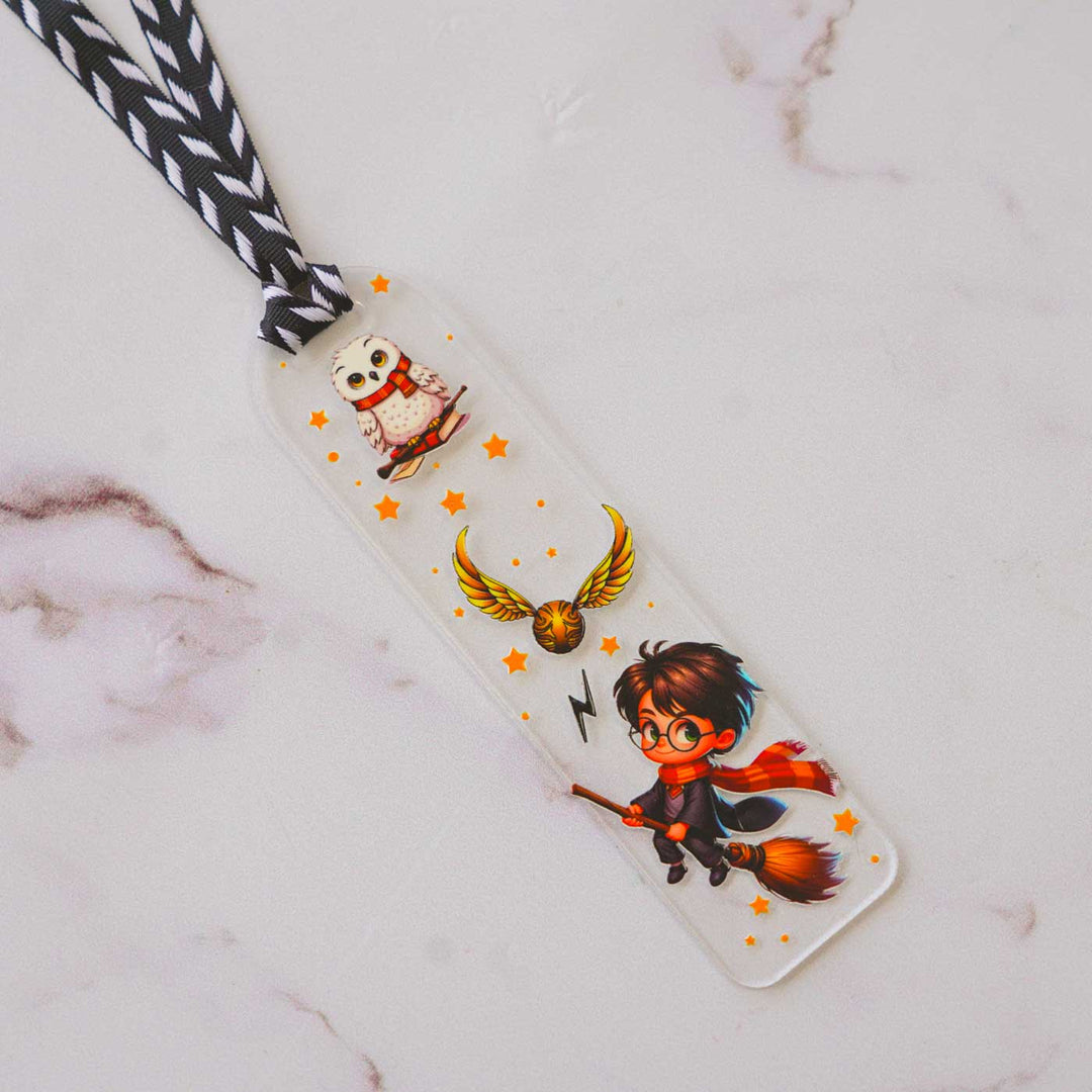 Harry Potter Theme Handmade Acrylic Bookmark With Tassel For Book Lovers