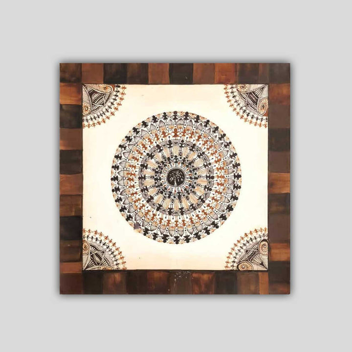 8 X 8 Inch | Handmade Paper Nritya Mandala Painting