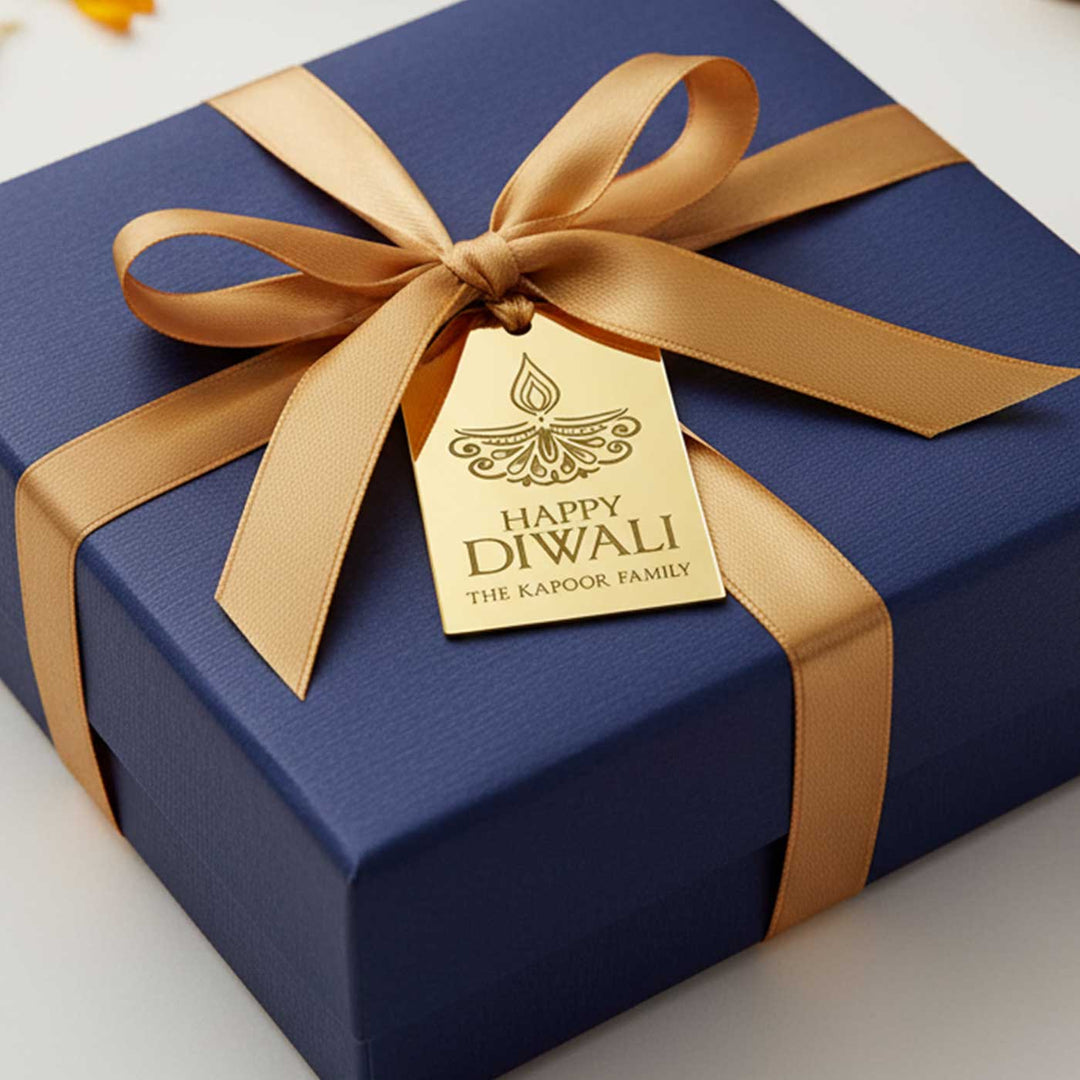 Personalized Engraved Acrylic Diwali Gift Tags | Set Of 10