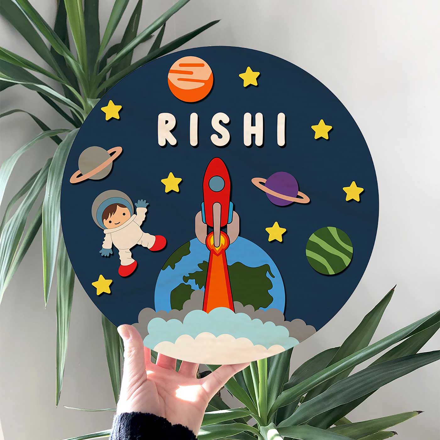 Buy Personalised Astro Theme 3D Nameplate Online On Zwende