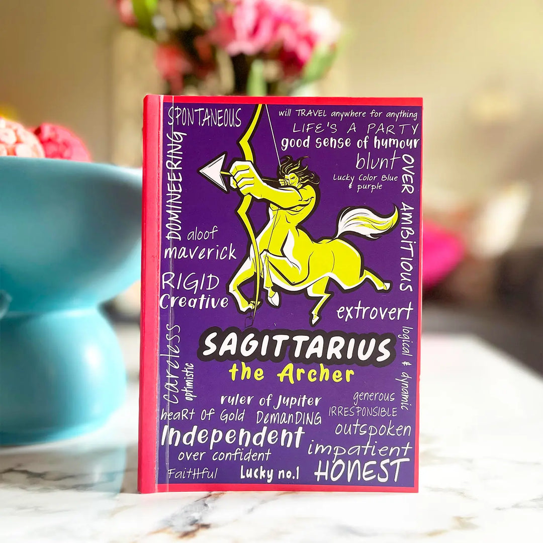 Printed Sagittarius Theme Ruled Notebook | A5 | 50 Pages