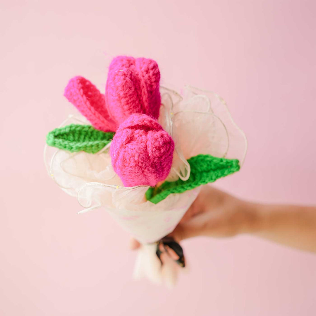 Handmade Crochet Blooms Flower Bouquet