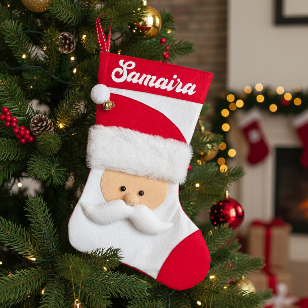 Personalized Santa Theme Felt Christmas Stocking