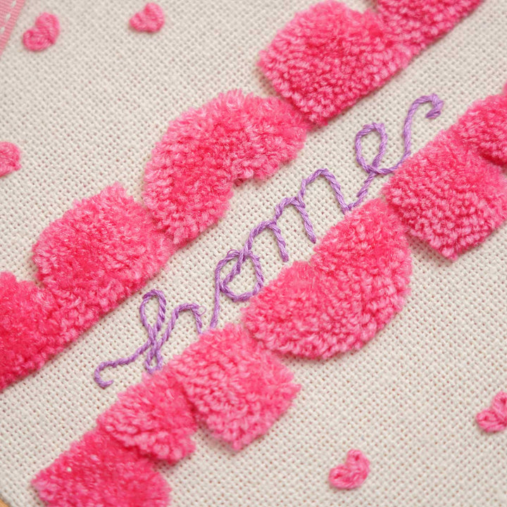Personalized Handmade Embroidered Mom Theme Wooden Wall Hoop