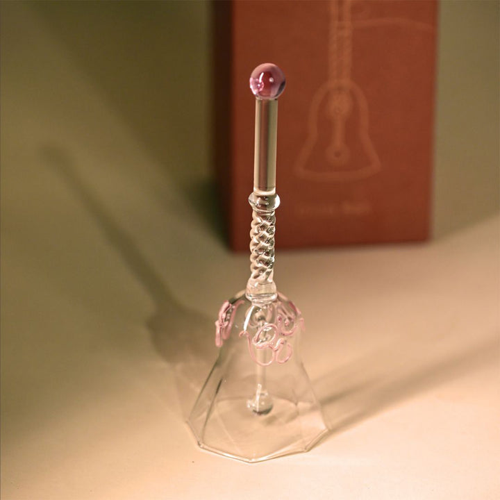 Handmade Pink Ringing Glass Bell | 5.9 inch