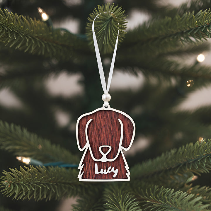 Personalized Dog Theme MDF Wood Ornament For Christmas Tree Decoration