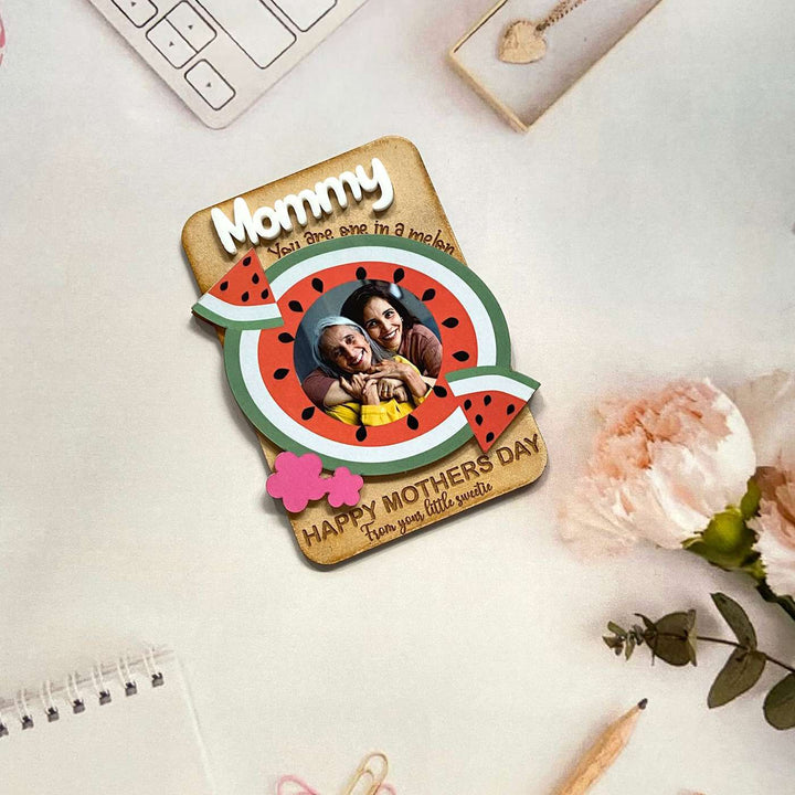 Photo Personalized Handmade Watermelon Theme Mdf Wood Fridge Magnet For Mothers