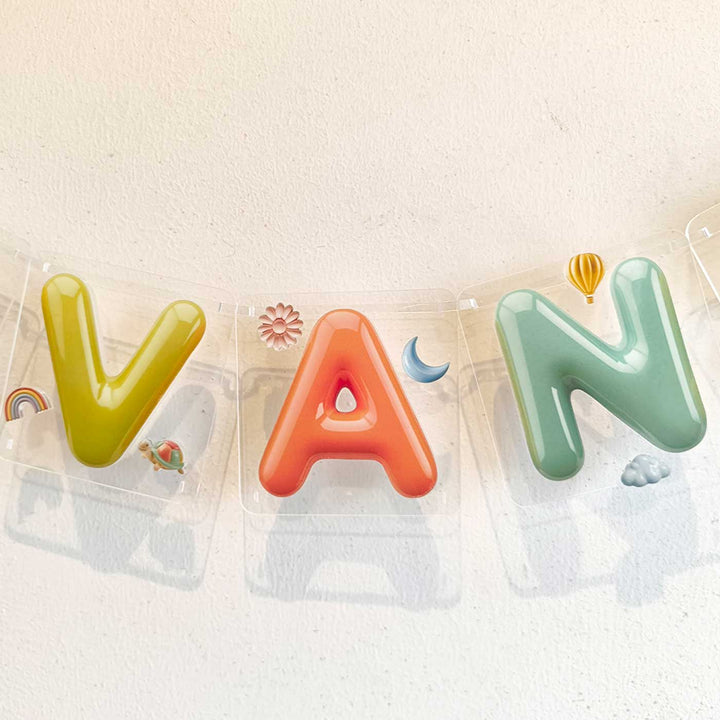 Personalized Acrylic Pastel Colour Ceramic Look Bunting