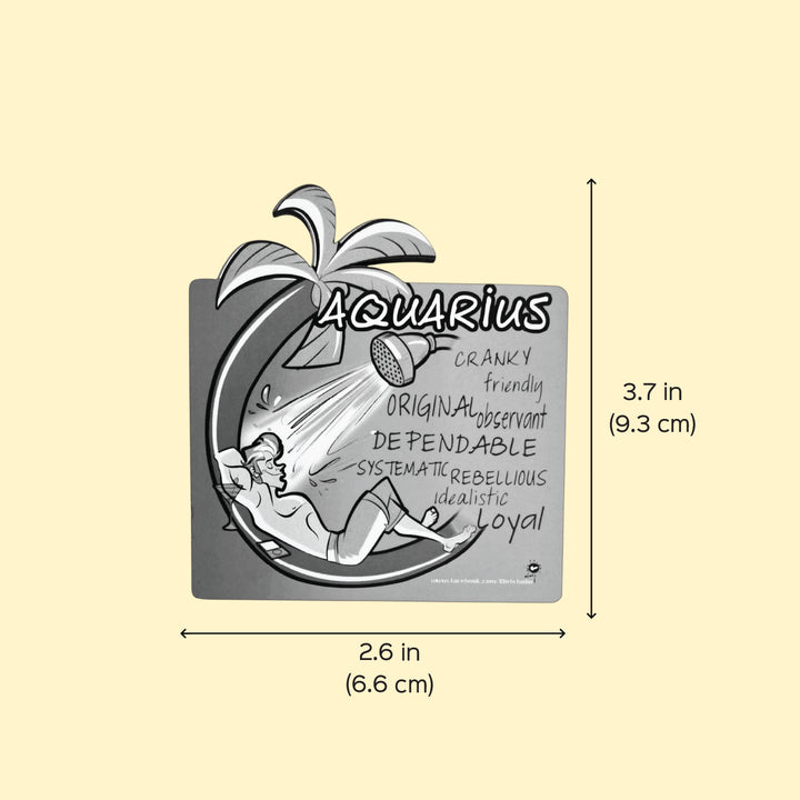 Printed Aquarius Zodiac Sign MDF Wood Fridge Magnet