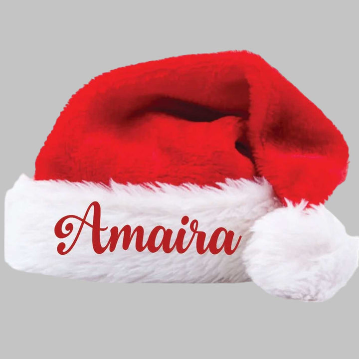 Personalized Luxe Furry Christmas Santa Hat | Xmas Gifting Ideas