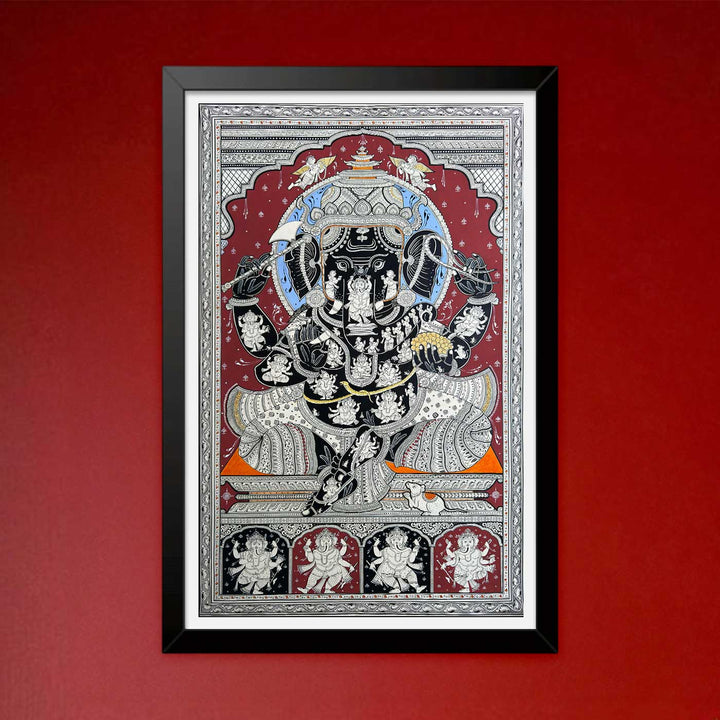 48 x 30 Inch | Handmade Canvas Vaastu Ganesha Painting