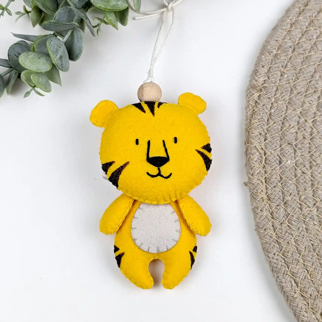 Handmade Tiger Felt Hanging For Kids