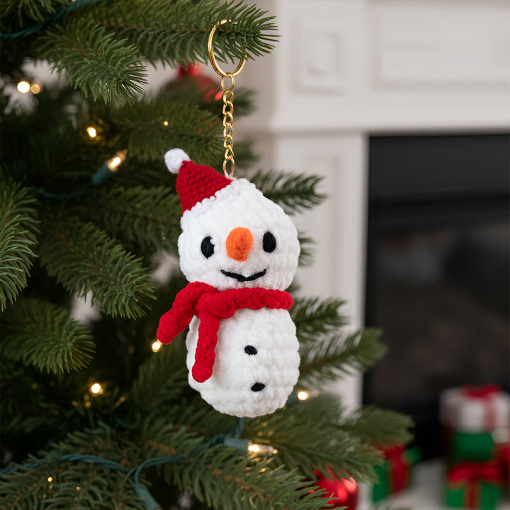 Handmade Crochet Snowman Toy For Christmas Decoration