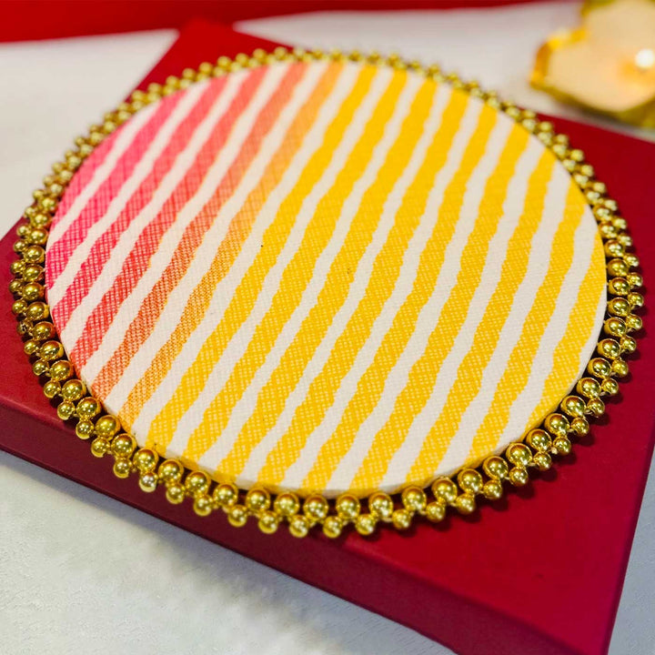 Handmade Aaradhya Arpan Wooden Puja Thali
