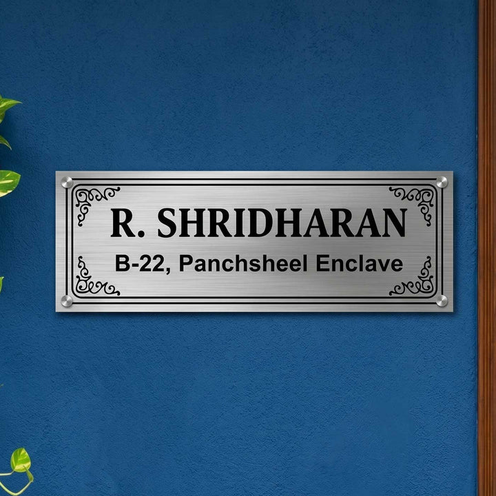 Personalized Elegant Stainless Steel Name Plate