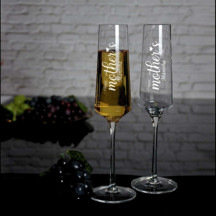 Personalized Engraved Champagne Glass For Mothers | 250 ml
