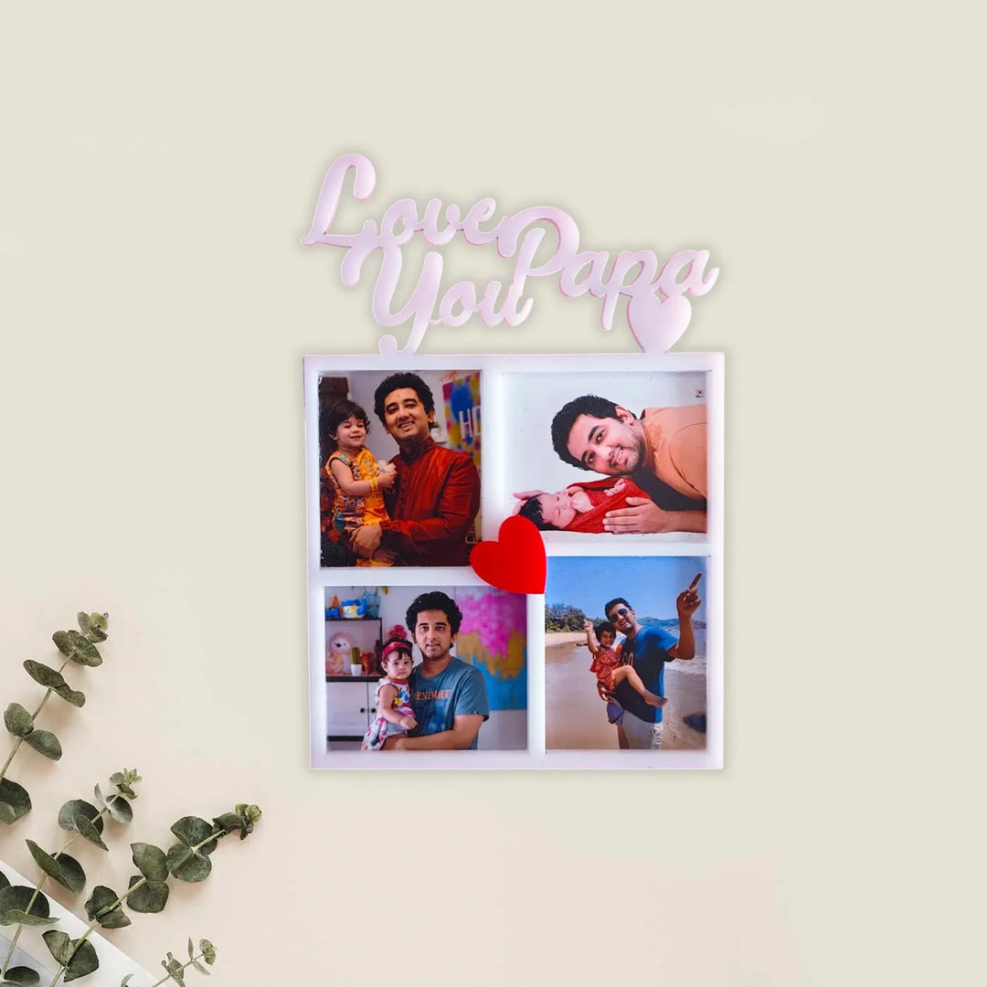 Photo Personalized Handmade Papa Theme Acrylic Photo Frame