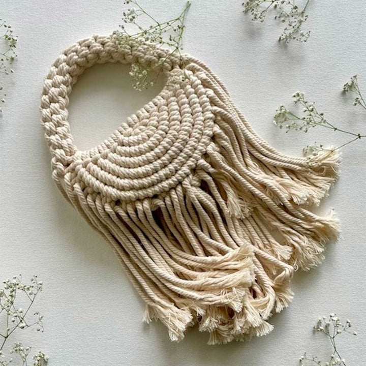 Handmade Macrame Oyster Handbag