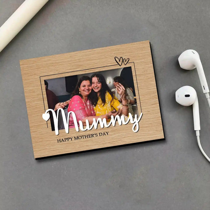 Photo Personalized Handmade Mummy Theme Wooden Fridge Magnet