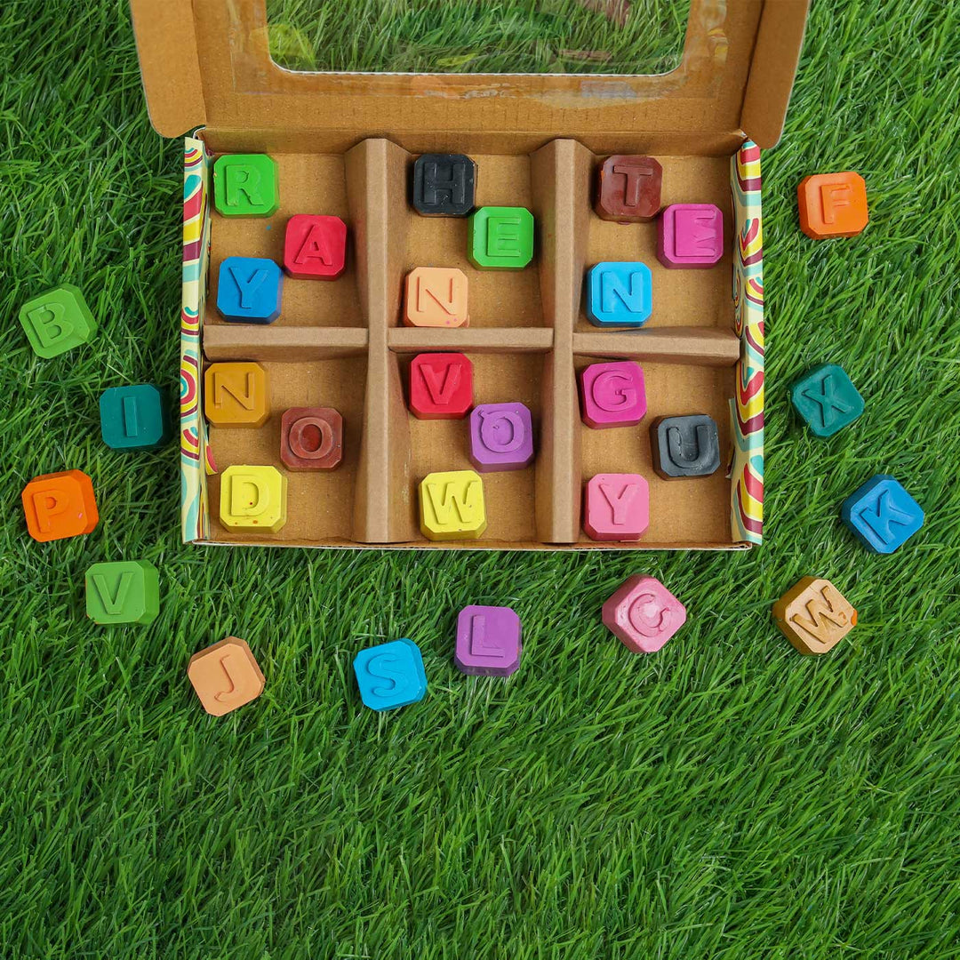 Handmade Non-Toxic Scrabble Crayons | Set Of 30
