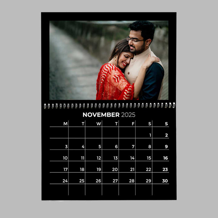 Photo Personalized Landscape Glossy Finish 2025 Wall Calendar