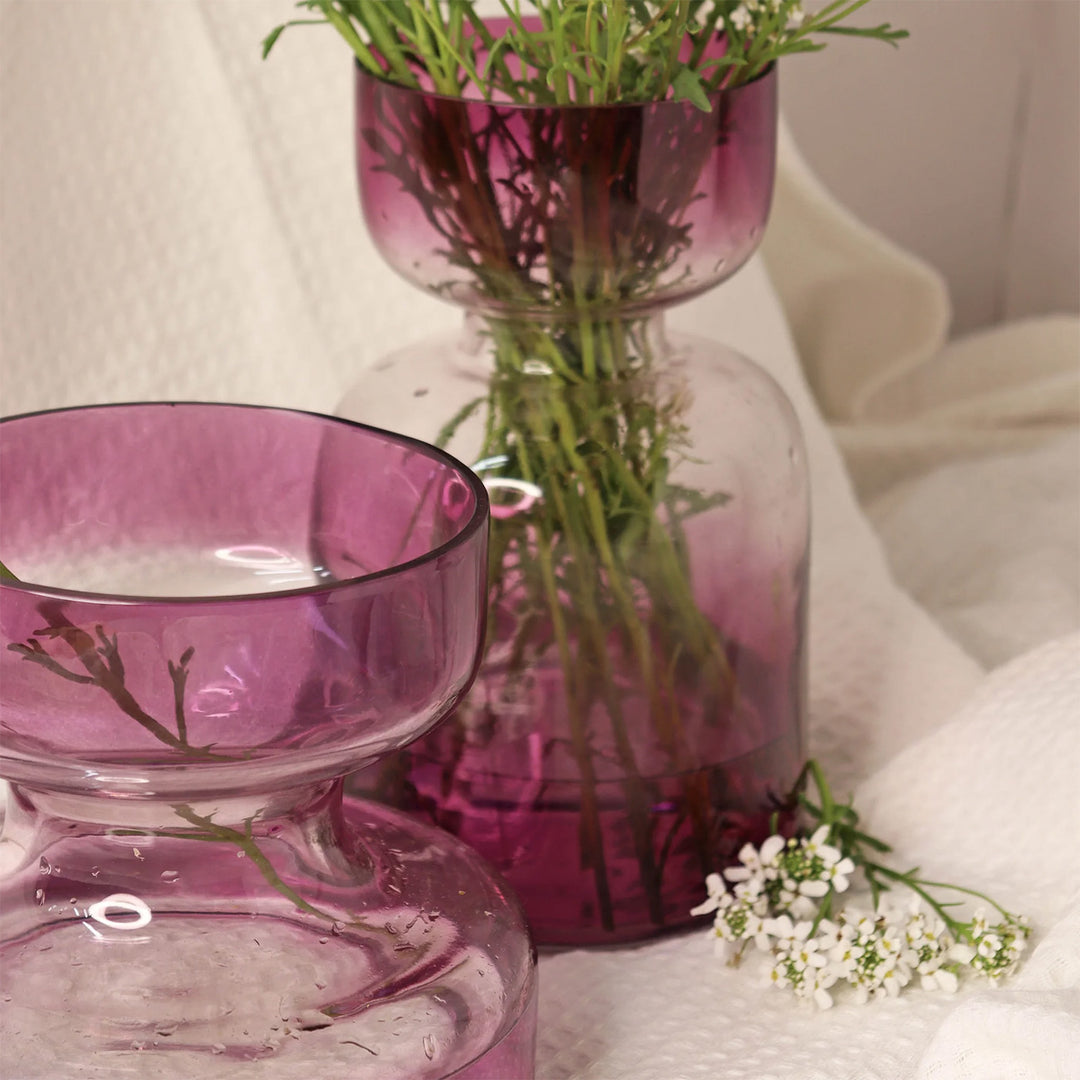 Handmade Ombre Lilac Glass Vase