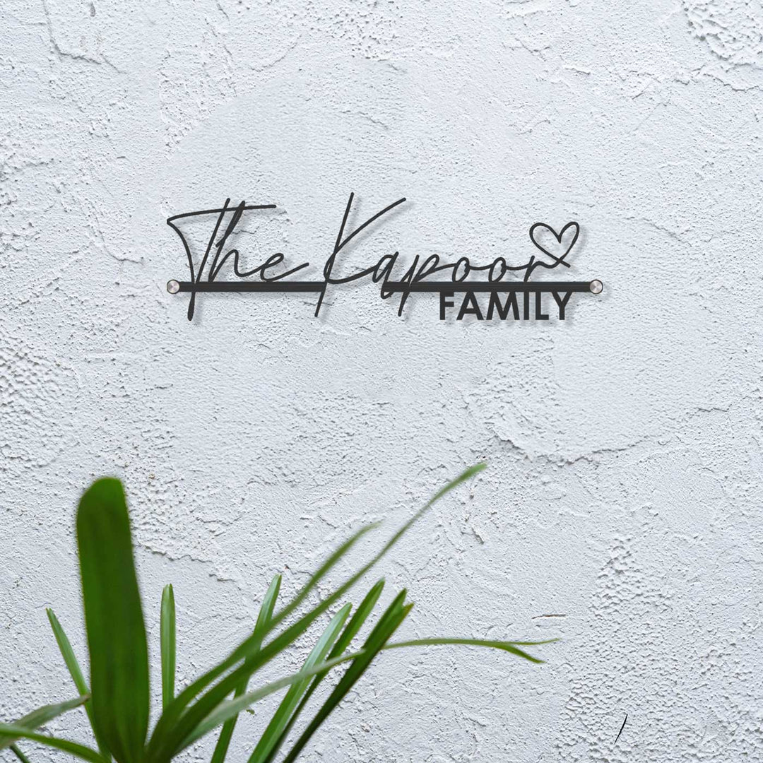 Personalized Laser Cut Minimalist Design Steel Name Plate