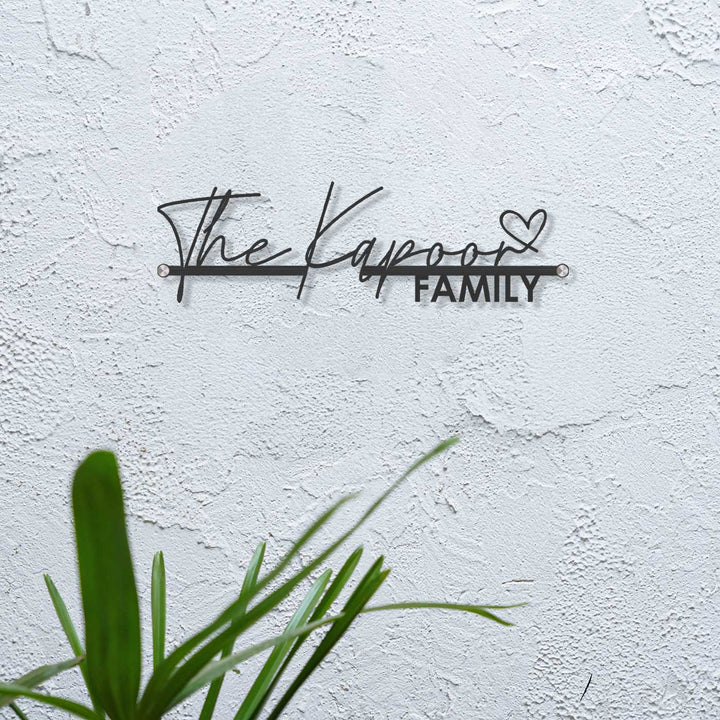 Personalized Laser Cut Minimalist Design Steel Name Plate
