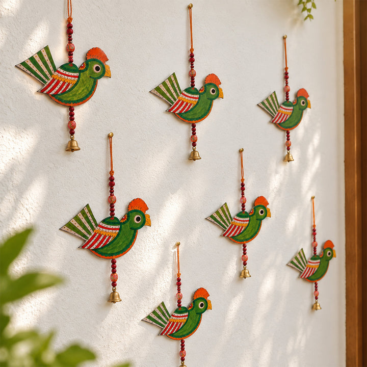 Tholu Bommalata Parchment Leather Birds Hangings - Pack of 2