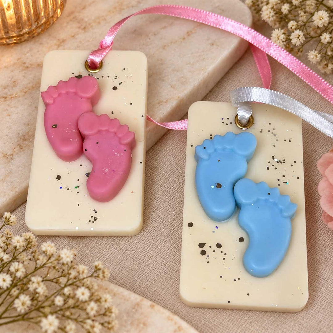 Handmade Little Blessing Mulberry Vanilla Soy Wax & Beeswax Fragrance Bar For Baby Shower Gifting