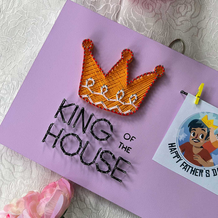 Personalized Handmade String Art King Of The House Wooden Decorative Plaque For Fathers
