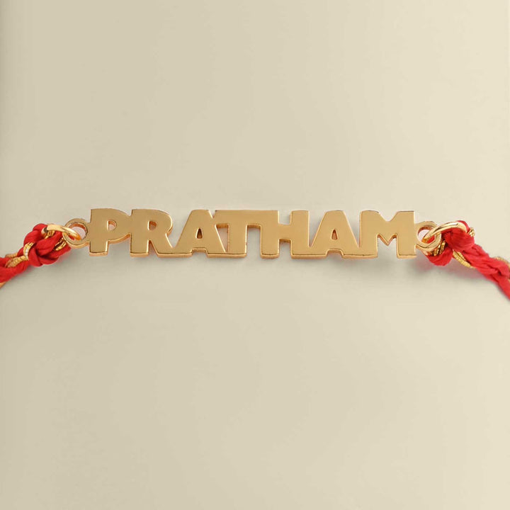 Personalized Handmade Bold Design Metal Rakhi