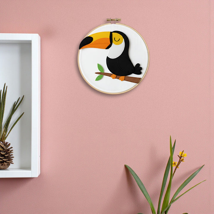Handmade Toucan Theme Felt Wall Hoop