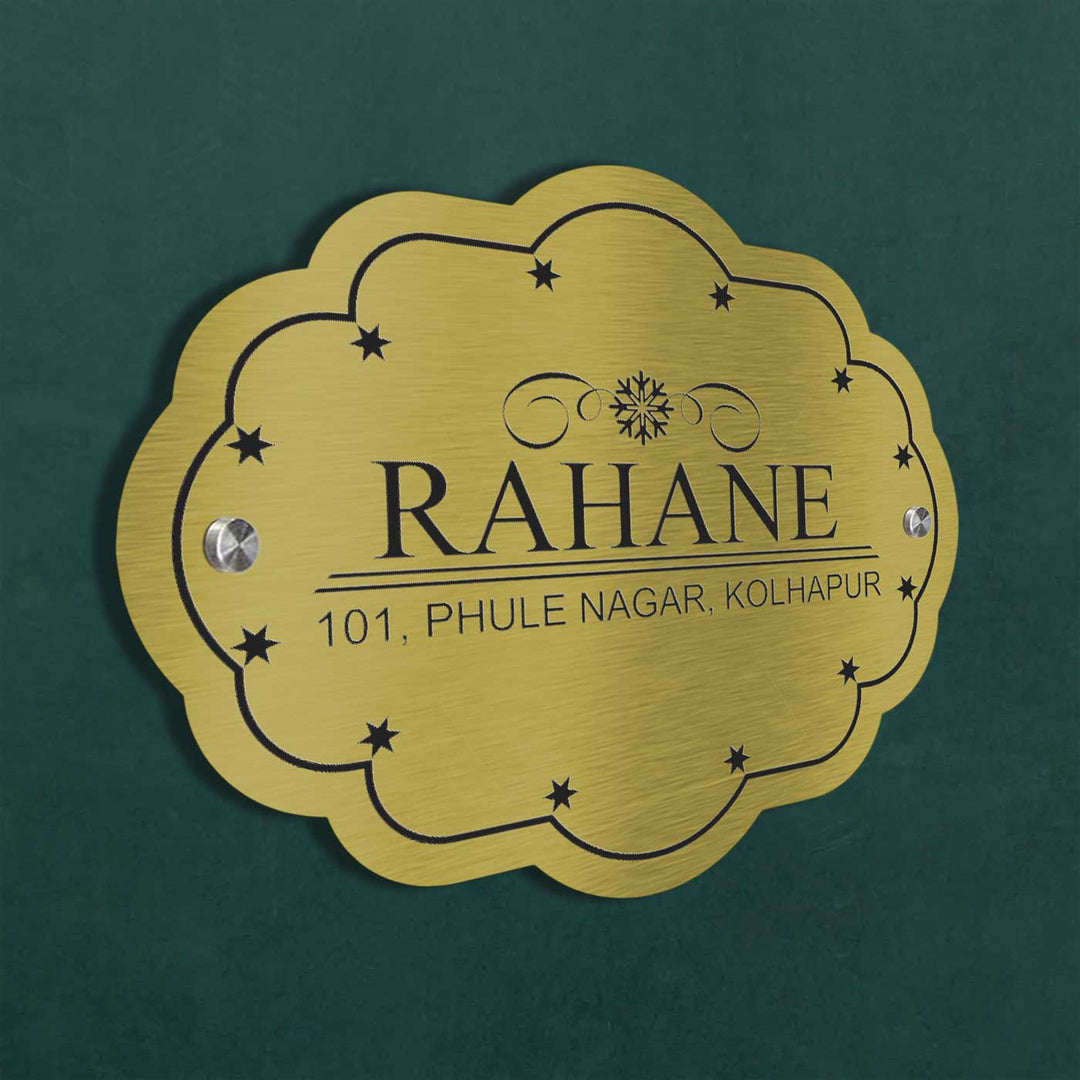 Personalized Weatherproof Cloud Shaped Stainless Steel Name Plate