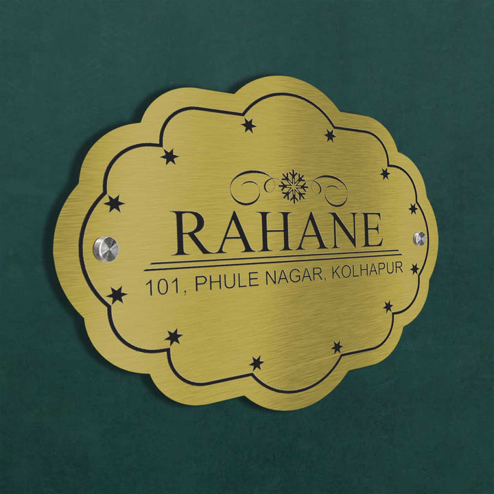 Personalized Weatherproof Cloud Shaped Stainless Steel Name Plate