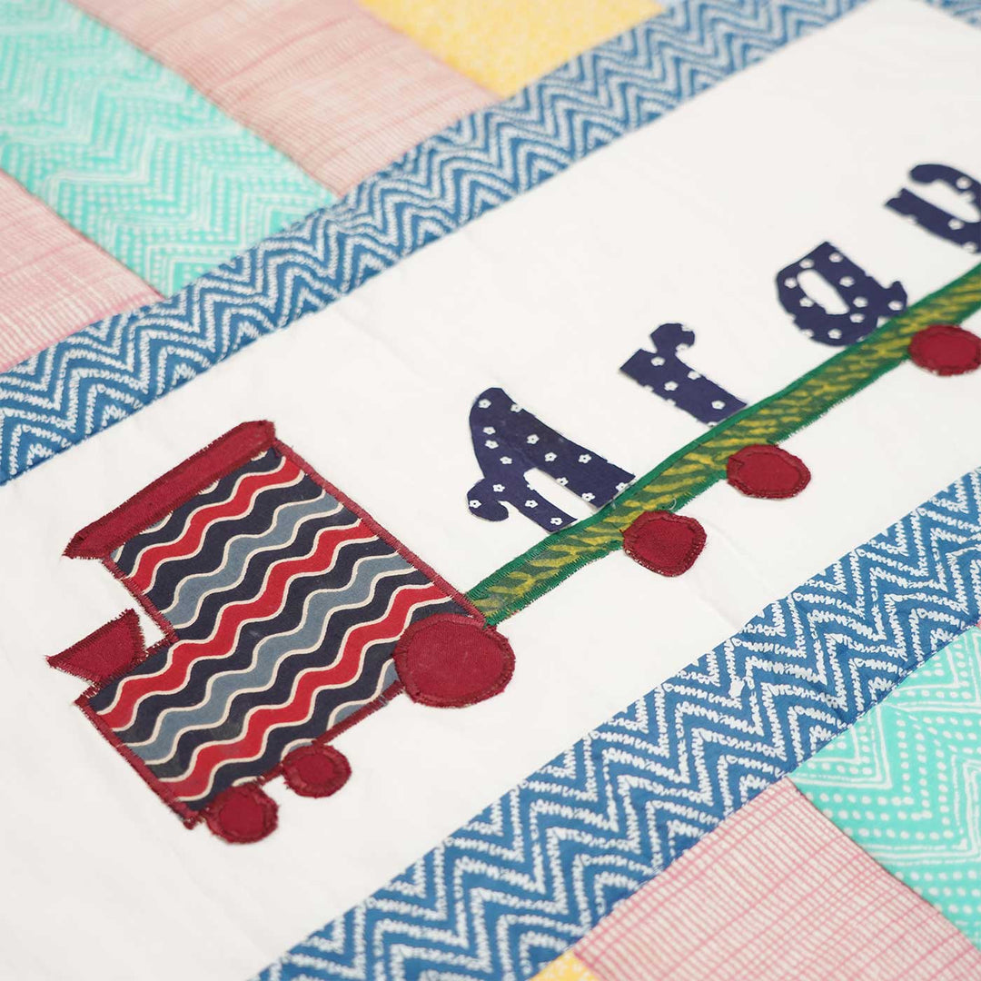 Personalized Steam Engine Theme Cotton Quilt For Kids