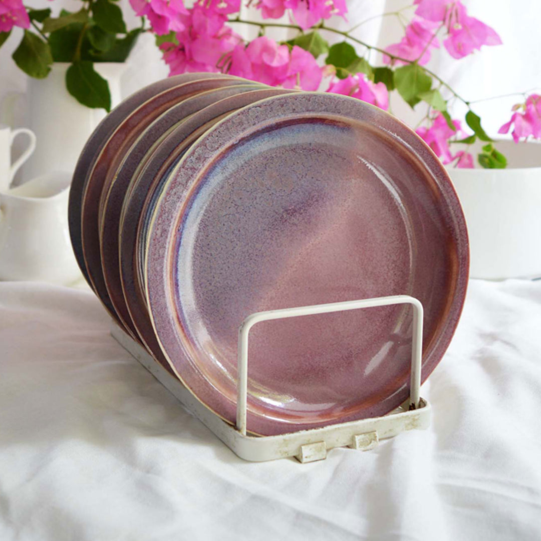 Handmade Ceramic Quarter Plates - Set of 2