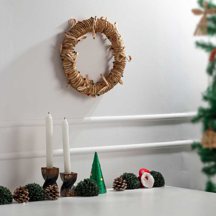 Handmade Lightweight Banana Rope Full Moon Wreath