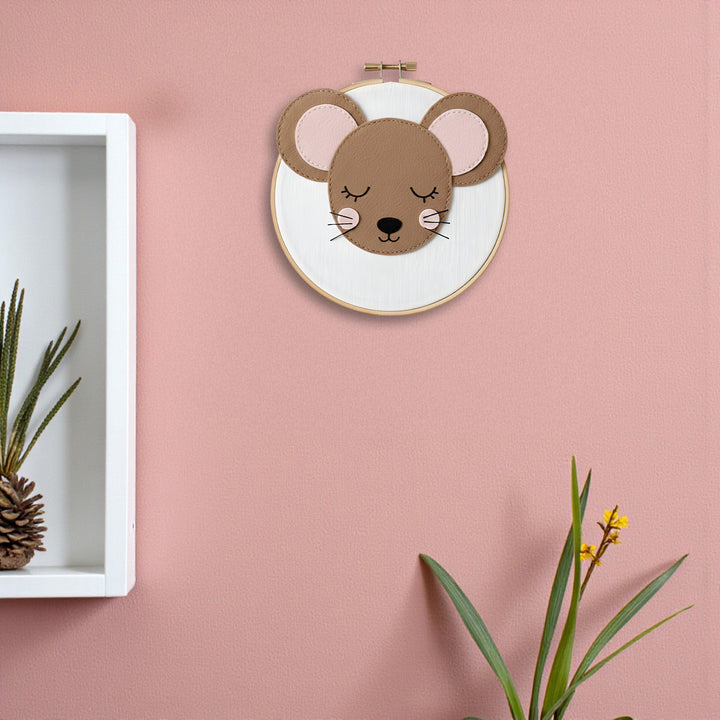Handmade Mouse Theme Felt Wall Hoop