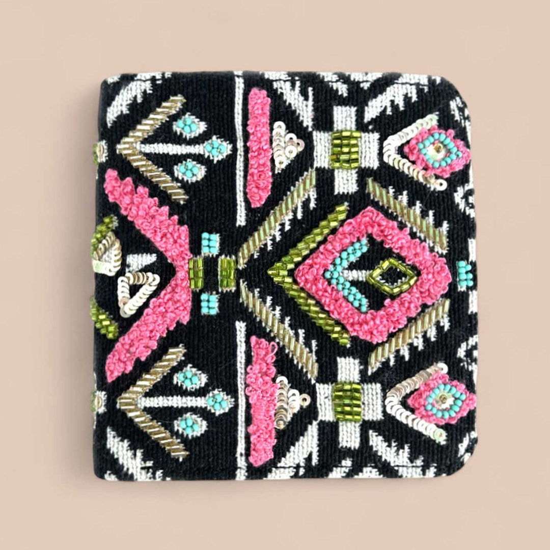 Handmade Embroidered Grace Design Jacquard Wallet