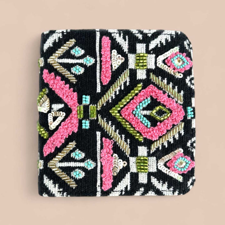 Handmade Embroidered Grace Design Jacquard Wallet