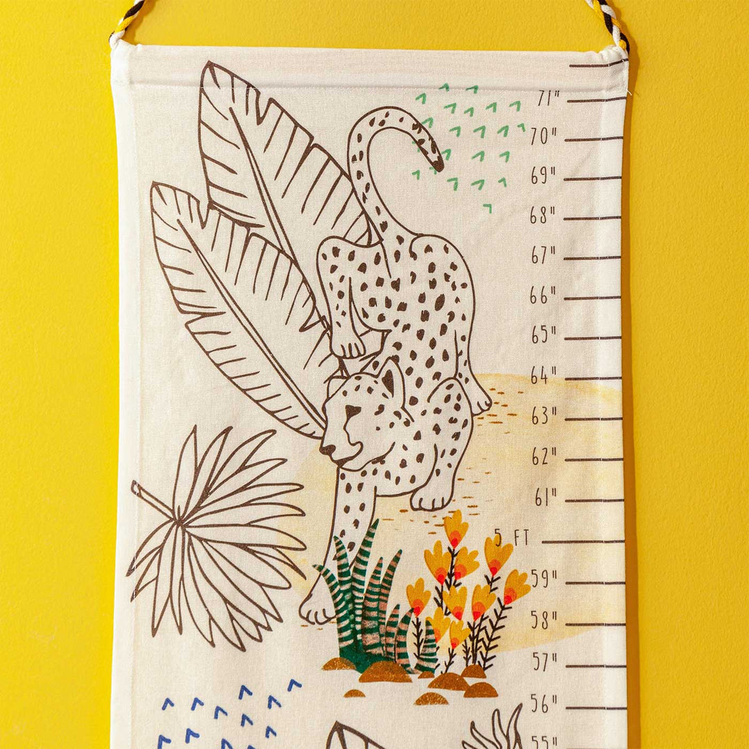 Personalized Treasure Hunt Theme Cotton Height Chart For Kids