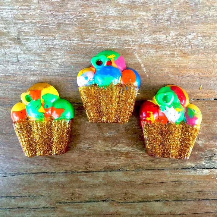 Handmade Non-Toxic Assorted Cupcake Crayons | Set of 2