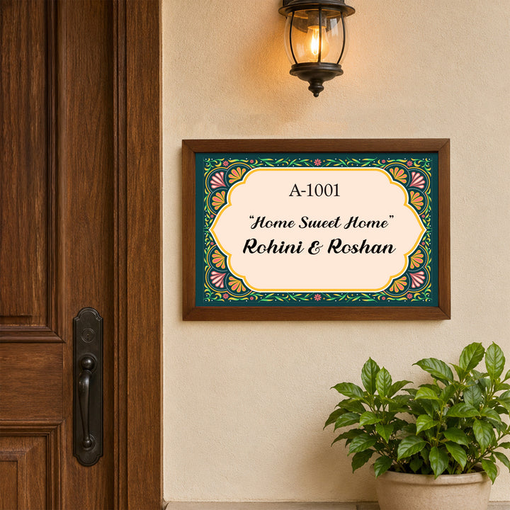 Personalized Vintage Veranda Printed Wooden & Acrylic Name Plate with 3D Letters