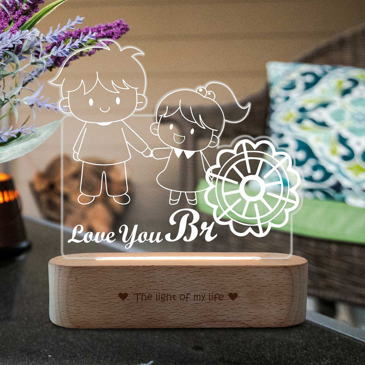 Engraved Bond Lit Acrylic Table Lamp For Brother